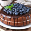 Torta furba al cioccolato con mirtilli