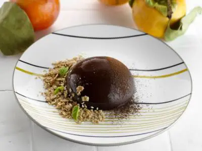 Budino di cachi e cacao