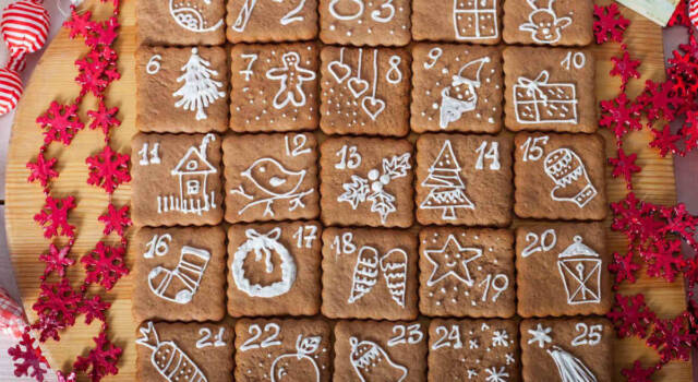 Aspettiamo il Natale con il calendario dell&#8217;avvento di biscotti!
