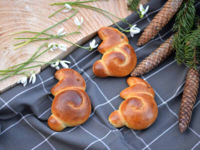 Coniglietti di pan brioche per festeggiare il periodo pasquale