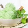 Gelato alla menta con latte condensato
