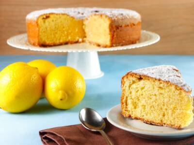 Torta al limone senza burro e latte