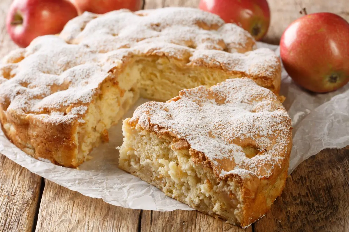 torta di mele all'acqua