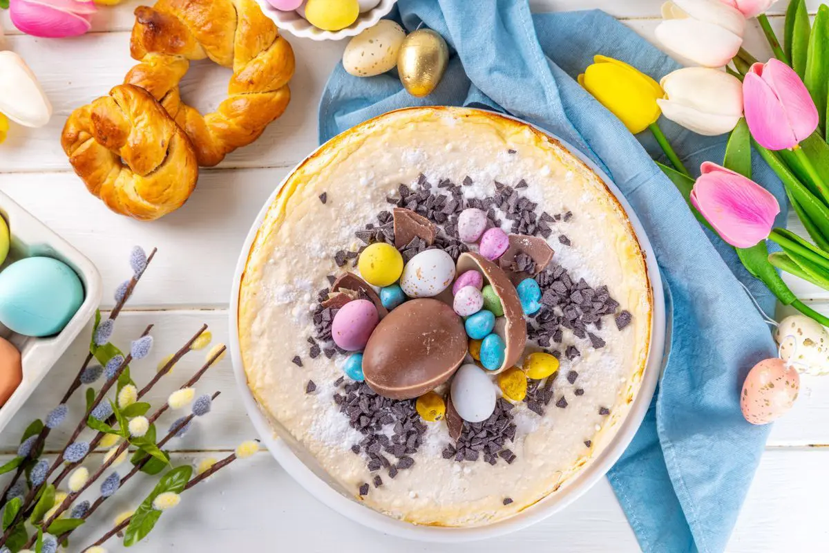 Torta con ovetti di cioccolato