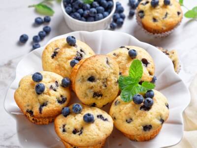 Muffin ai mirtilli in friggitrice ad aria