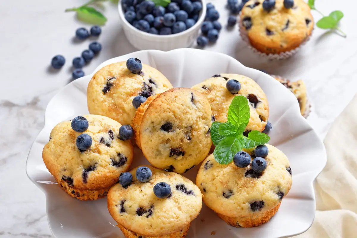 Muffin ai mirtilli in friggitrice ad aria