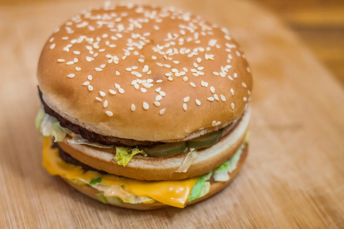 Hamburger in stile fast food